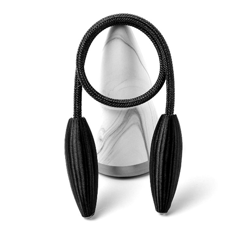 SWTOOL 2-Pack Curtain Holdbacks Curtains Tiebacks Home Decorative Window Drape Twist TieBacks Random Modelling Curtain Holdbacks (Black) - Image 3